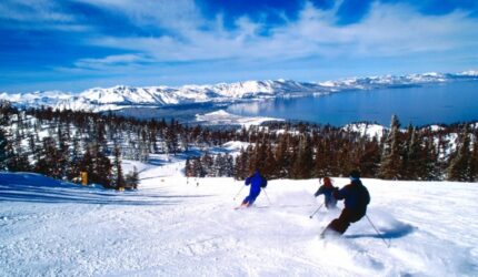 Winter Lake Tahoe Ski